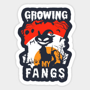 Growing My Fangs Sticker